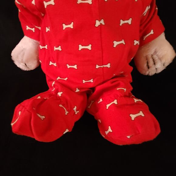 Rare Vintage The World Of Wonder Snoopy Stuffed Toy Figure w/ Red Pajamas Outfit - Picture 2 of 11